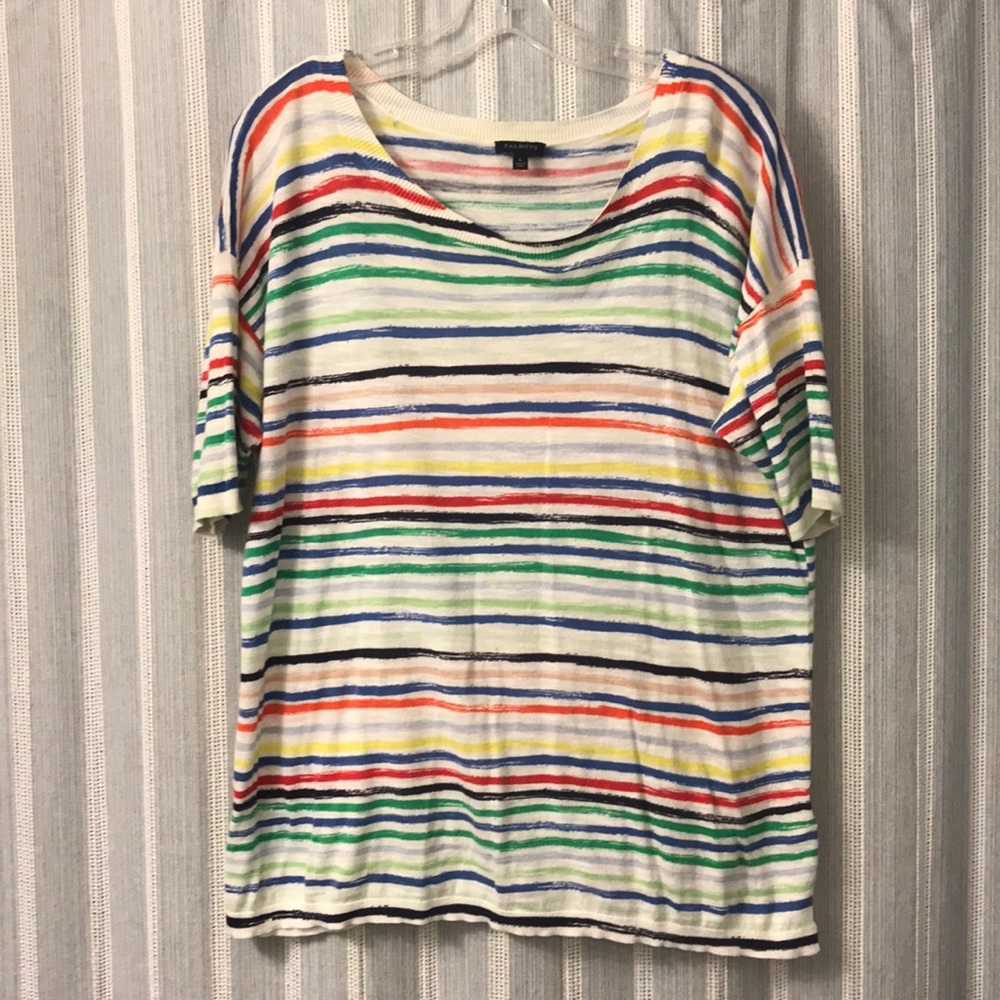 Lightweight short sleeved cotton sweater